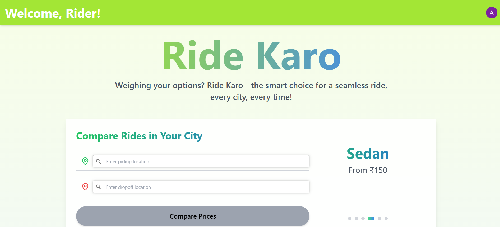 RideKaro — Cab Comparison Platform